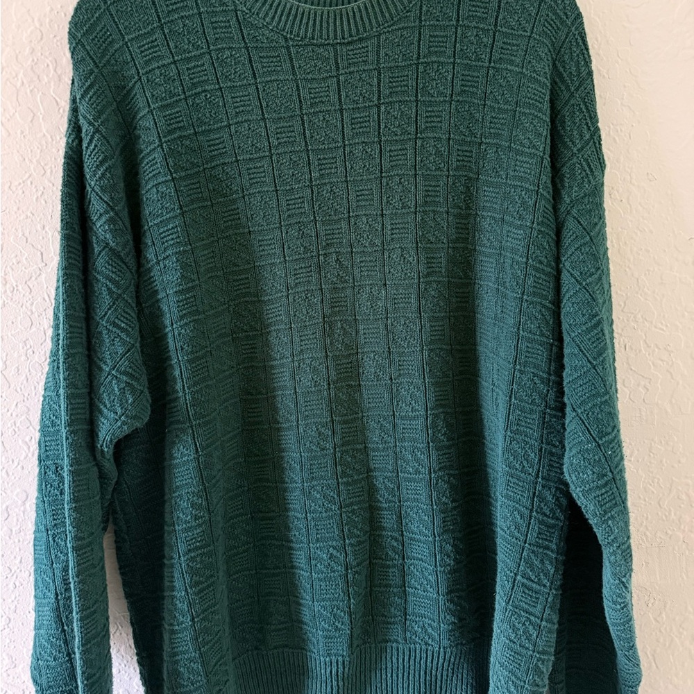 Lee Men's Teal Crewneck Sweater